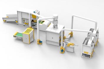 HJ-500 섬유-스펀지 혼합 및 충전 라인