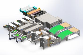HJ-모방 실크 면 생산 라인